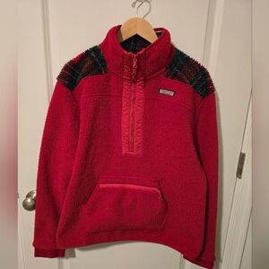 EUC Vineyard Vines Après Tartan SuperShep Quarter Zip Sweatshirt Sz XL